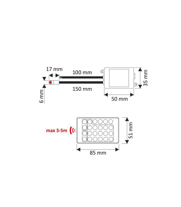 Sterownik RGB 12VDC/A z pilotem sterującym