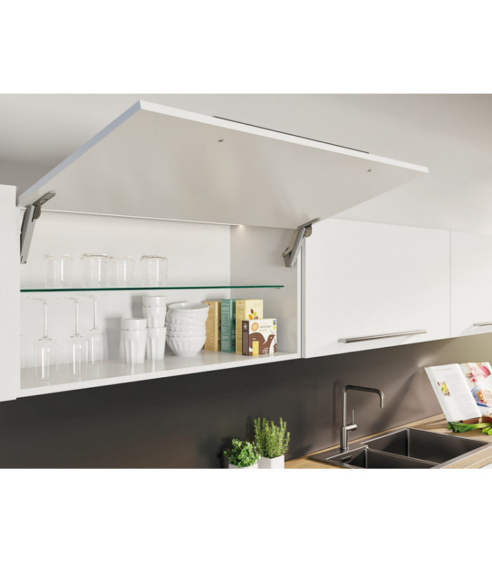 Okucie do klapy jednoczęściowej podnoszonej,  Free space 1.11 B biały