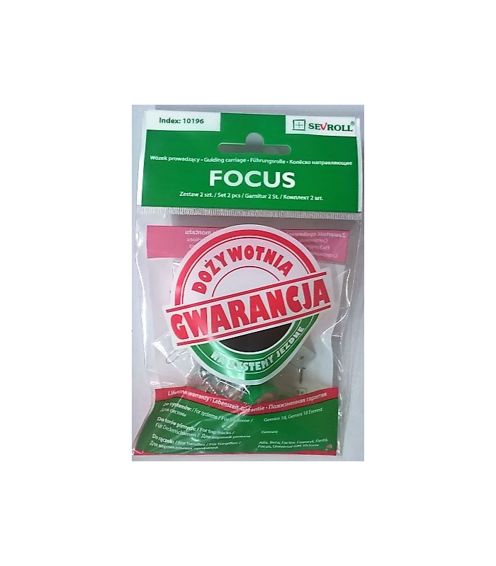 SEVROLL Wózek górny 18 mm FOCUS 2szt 228023