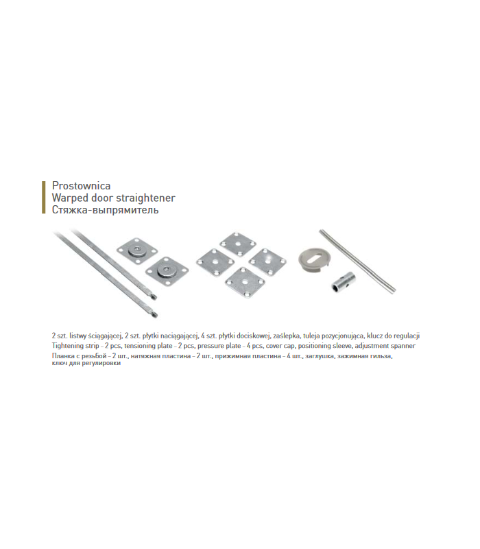 Prostownica do drzwi wypaczonych - zestaw Overline