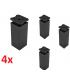 4x Nóżka meblowa czarna H-100 pod szafkę