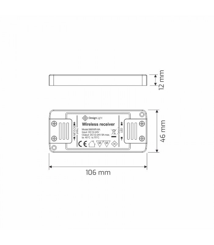 OLI – bezprzewodowy zestaw z dotykowym wyłącznikiem i ściemniaczem BIAŁY