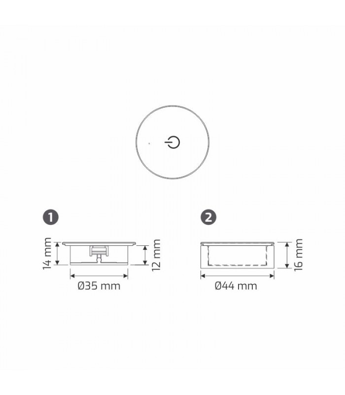 OLI – bezprzewodowy zestaw z dotykowym wyłącznikiem i ściemniaczem CZARNY