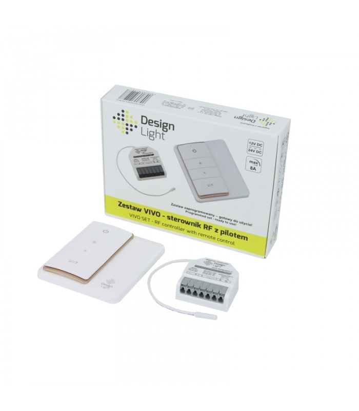 Zestaw VIVO sterownik RF z pilotem i ściemniaczem