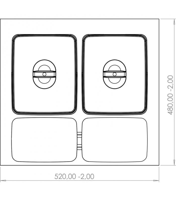 SEGREGATOR RUBIO 60 2X15L ANTRACYT