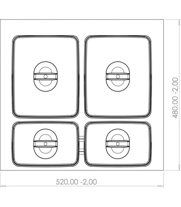 SEGREGATOR RUBIO 60 2X15L+2X7L ANTRACYT