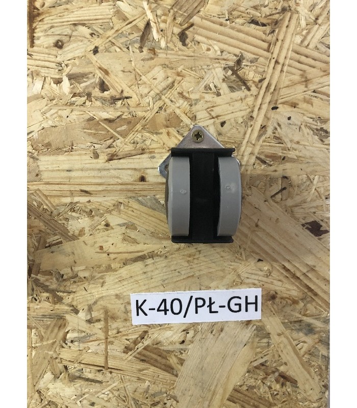 Kółko fi40 obrotowe z hamulcem gumowane i płytką