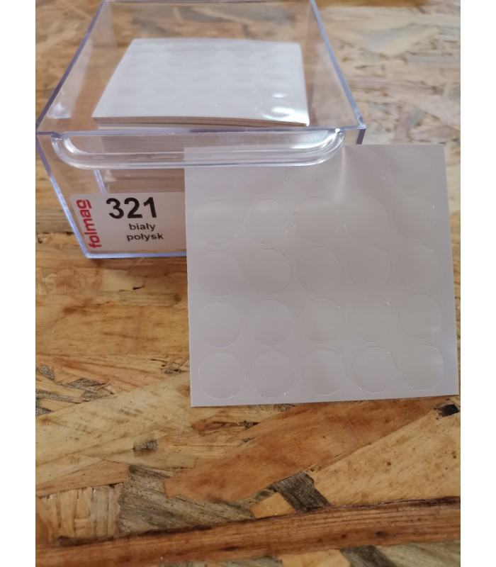 Zaślepka samoprzylepna fi 14 BIAŁY POŁYSK