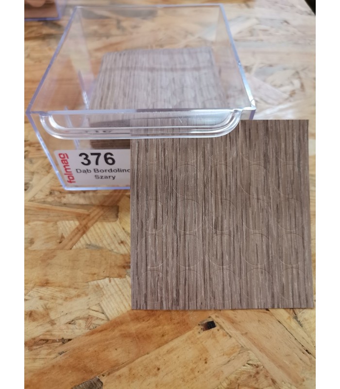 Zaślepka samoprzylepna fi 14 DĄB BORDOLINO SZARY