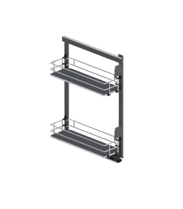 MAXIMA SILVA Cargo mini boczne 150 prawe grafit /chrom metal/mdf