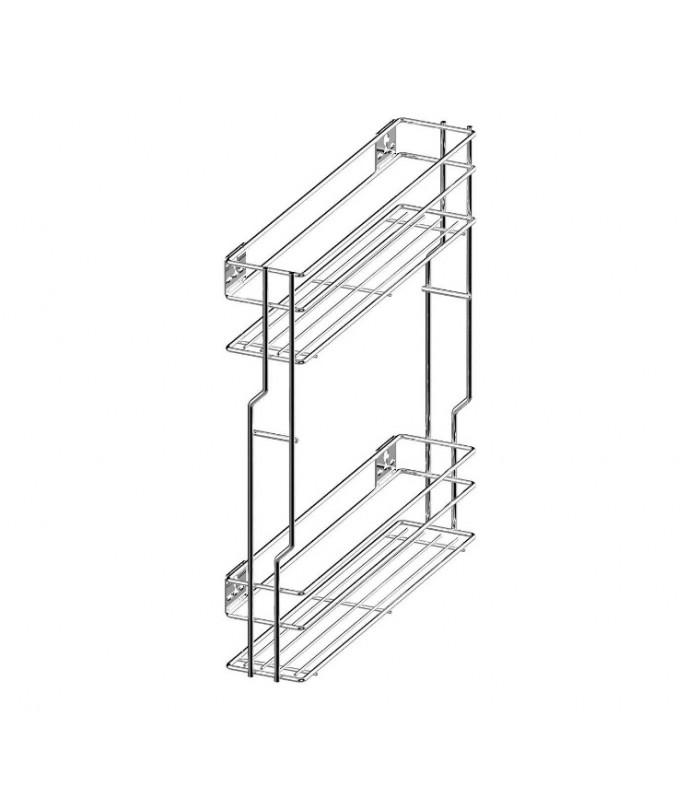Kosz boczny mini 150mm L-450mm MULTI VARIANT efekt chromu