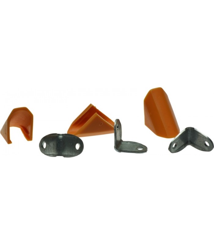 Kątownik OLCHA/50szt. metalowy z otworem na wkręt fi 4 + osłonka z tworzywa