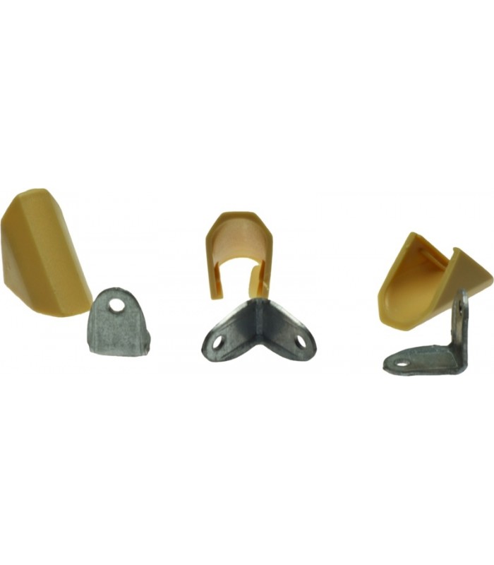 Kątownik KLON/sztuka metalowy z otworem na wkręt fi 4 + osłonka z tworzywa