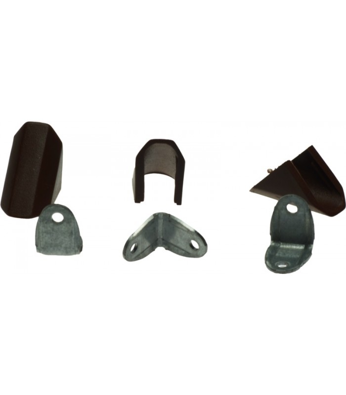 Kątownik ORZECH/50szt. metalowy z otworem na wkręt fi 4 + osłonka z tworzywa