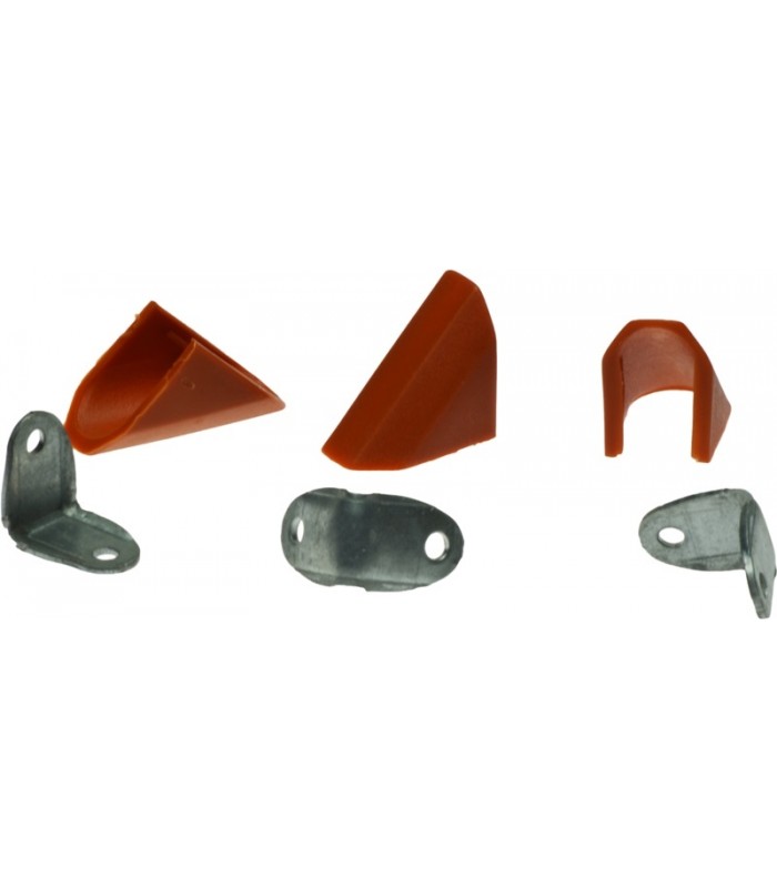 Kątownik KALWADOS/50szt. metalowy z otworem na wkręt fi 4 + osłonka z tworzywa