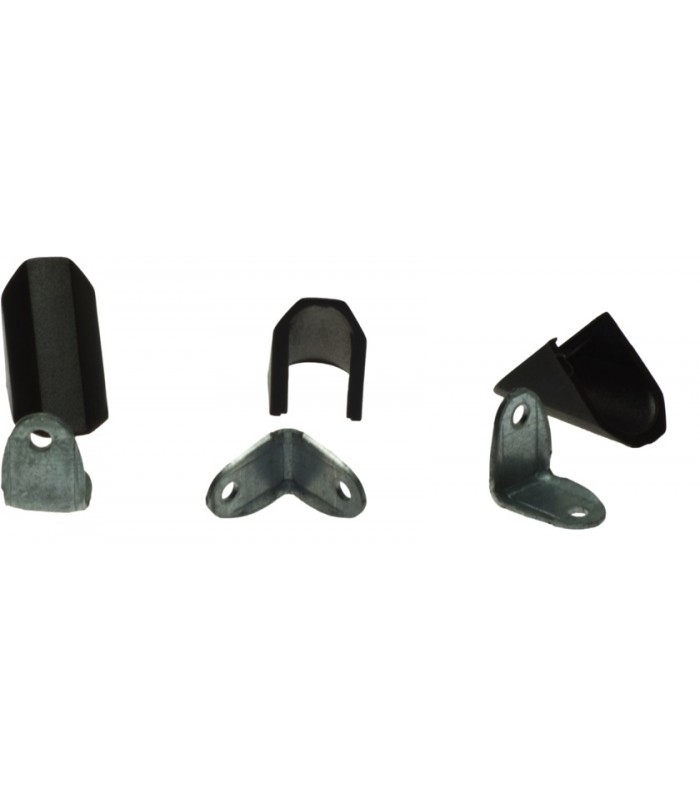 Kątownik WENGE/opk 50szt metalowy z otworem na wkręt fi 4 + osłonka z tworzywa/