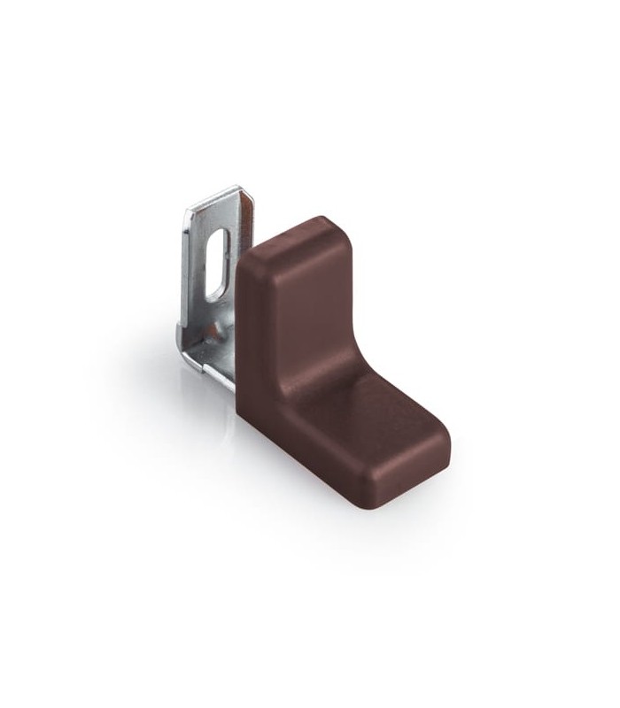 Kątownik meblowy WENGE metal+płytka