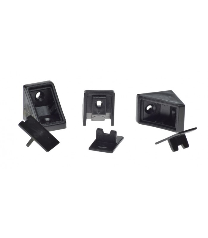 Kątownik mały CZARNY/100szt. z osobną klapką 24x24x20