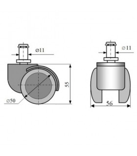 kolko-obrotowe-gumowane-do-fotela-fi-11-trzpien-grubszy-nizszy-