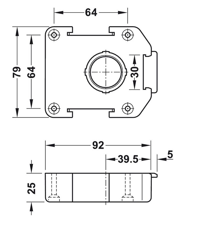 Główka stopki reg. Axilo/duże obciążenia/na wkręt