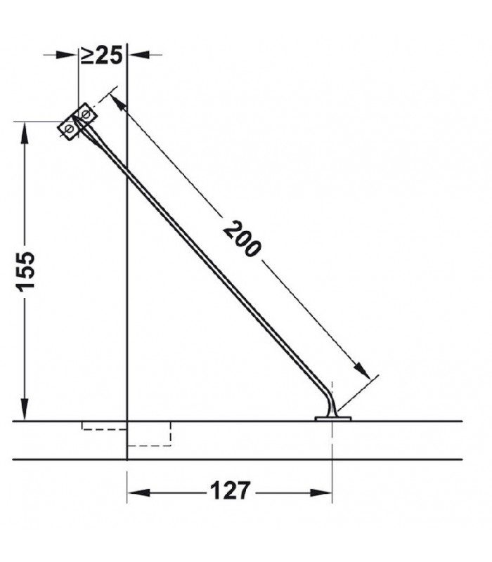 Ogranicznik kąta otwarcia biały 200mm