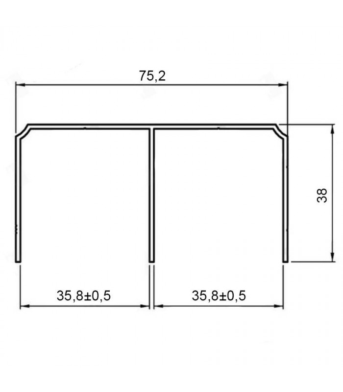 Tor górny 3,0m czarny GTV