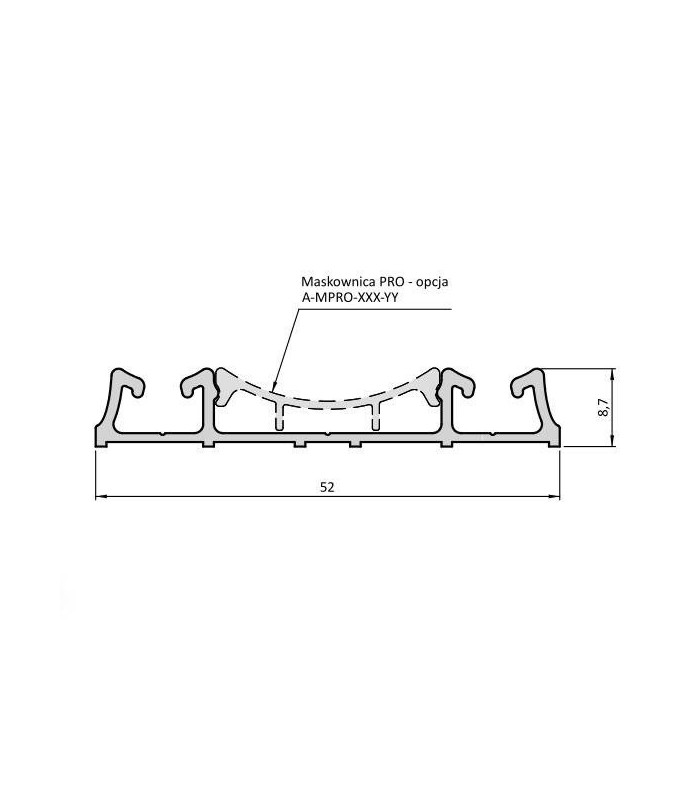 Tor dolny PRO 3,0m czarny GTV