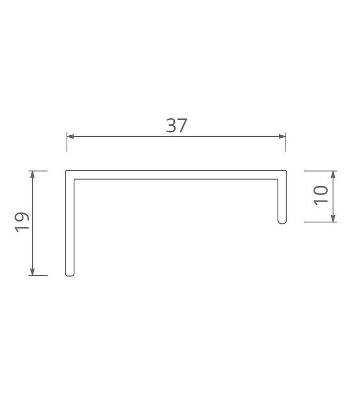 Uchwyt VERA 126mm czarny mat krawędziowy