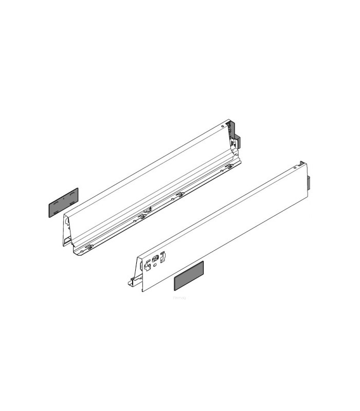 Bok Antaro H83 L450 szary prawy do TANDEMBOX