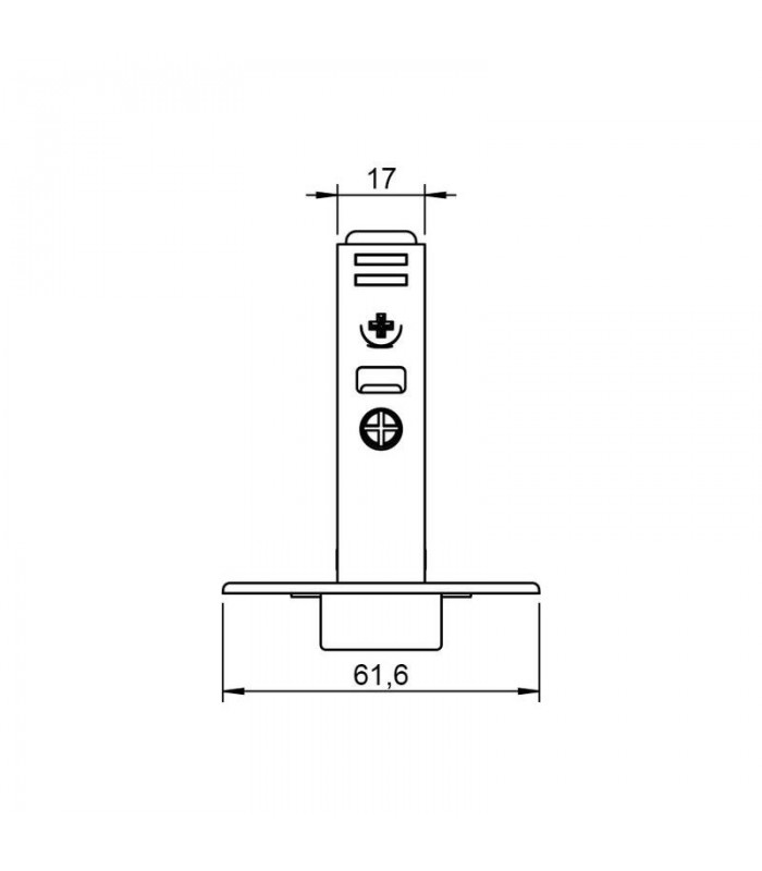 Zawias bliźniaczy 110° Metalla+ 311 cichy domyk 45/9.5