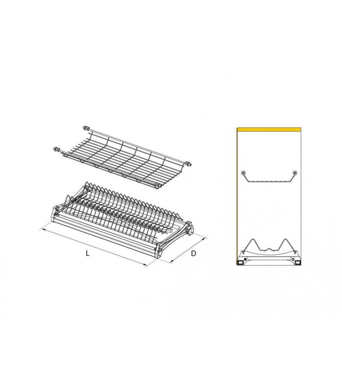 Ociekarka do szafki 800mm SREBRNA