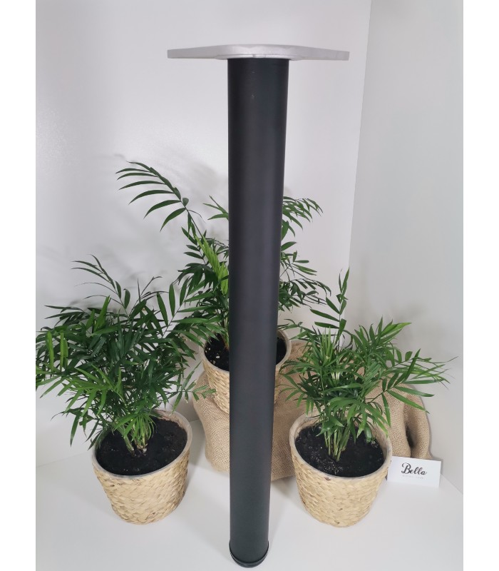 Noga meblowa czarna H820mm fi60mm