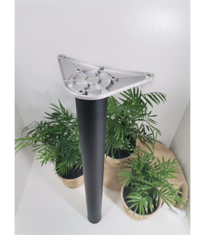 Noga meblowa czarna H820mm fi60mm