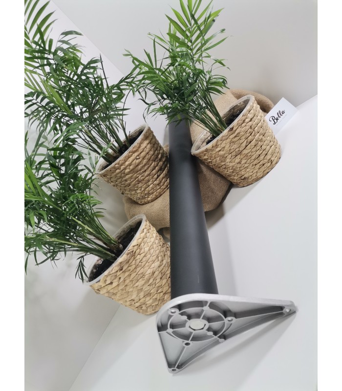 Noga meblowa czarna H710mm Fi60mm