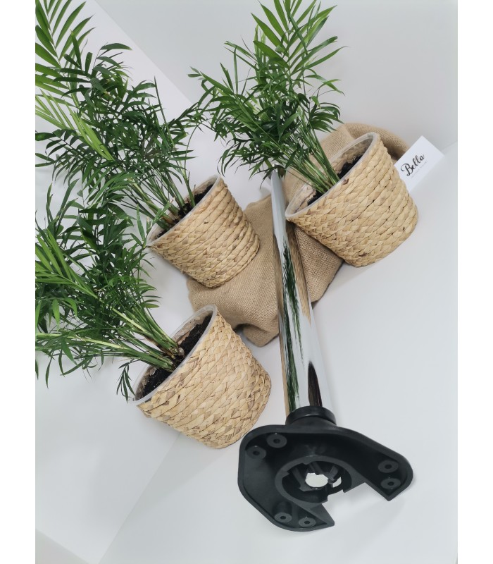 Noga meblowa 40x710mm chrom X-LINE skośna, stopka regulacyjna