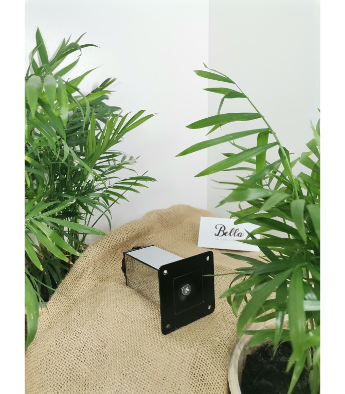 Kwadratowa 40x40 100mm chrom + regulacja czarne mocowanie