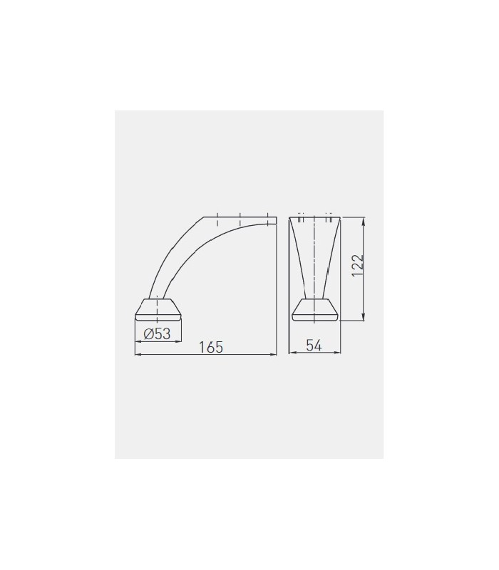 Nóżka d-01 CHROM z centralnym otworem montażowym