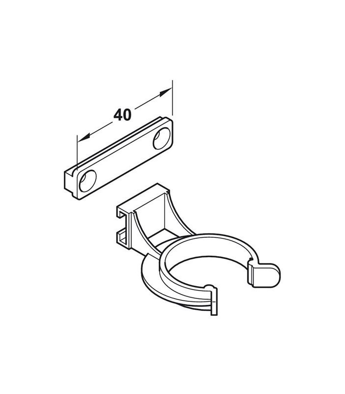 Klips stopki regulowanej cokołu AXILO
