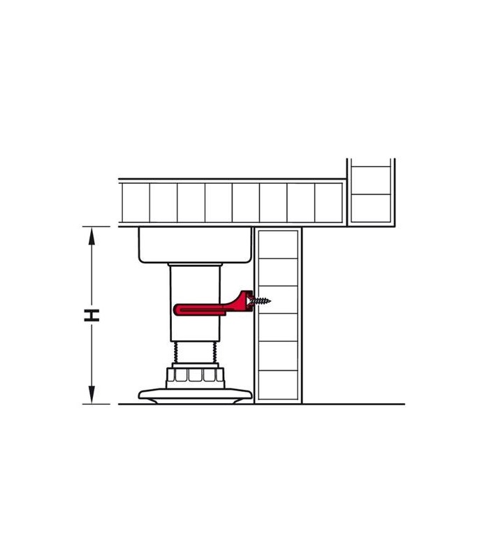 Klips stopki regulowanej cokołu AXILO