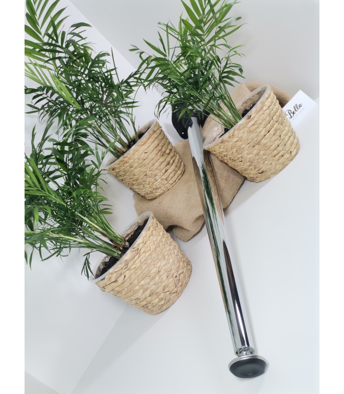 Noga meblowa 40x710mm chrom X-LINE skośna, stopka regulacyjna