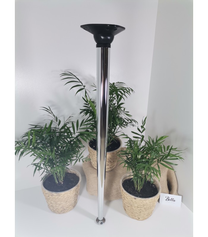 Noga meblowa 40x710mm chrom X-LINE skośna, stopka regulacyjna