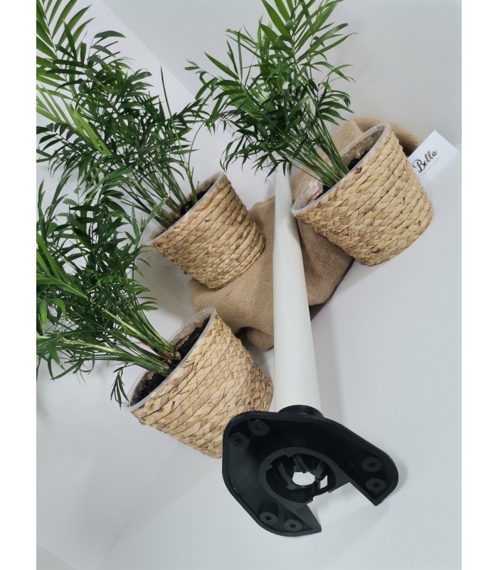 Noga meblowa 40x710mm biała X-LINE skośna, stopka regulacyjna