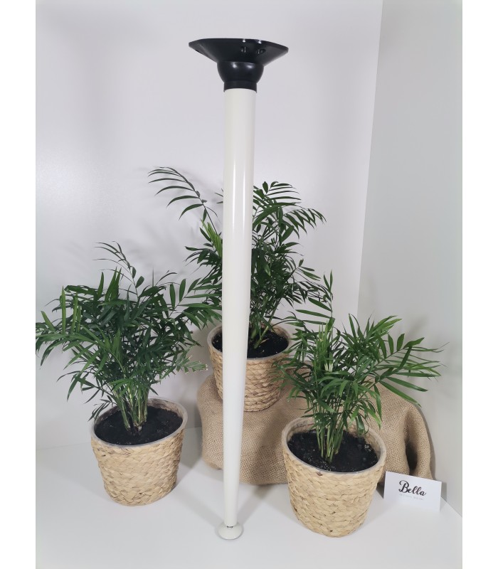 Noga meblowa 40x710mm biała X-LINE skośna, stopka regulacyjna