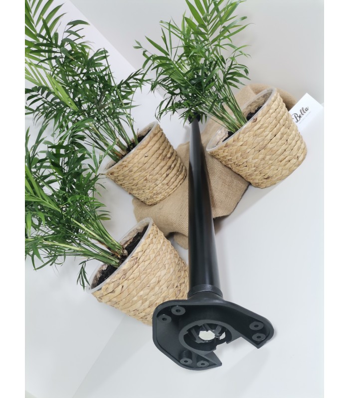 Noga meblowa 40x710mm czarna X-LINE skośna, stopka regulacyjna