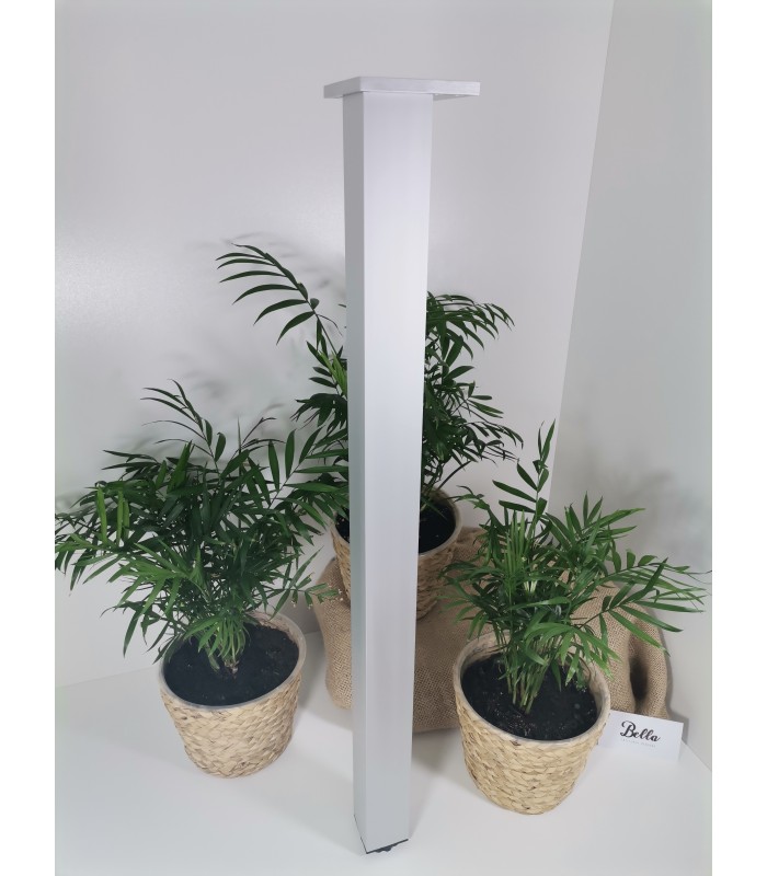 Noga meblowa aluminiowa 46x46x710mm kwadratowa ze stopką regulacyjną