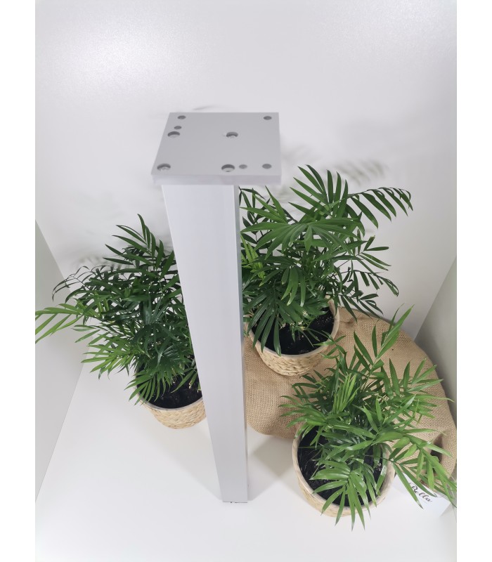 Noga meblowa aluminiowa 46x46x710mm kwadratowa ze stopką regulacyjną