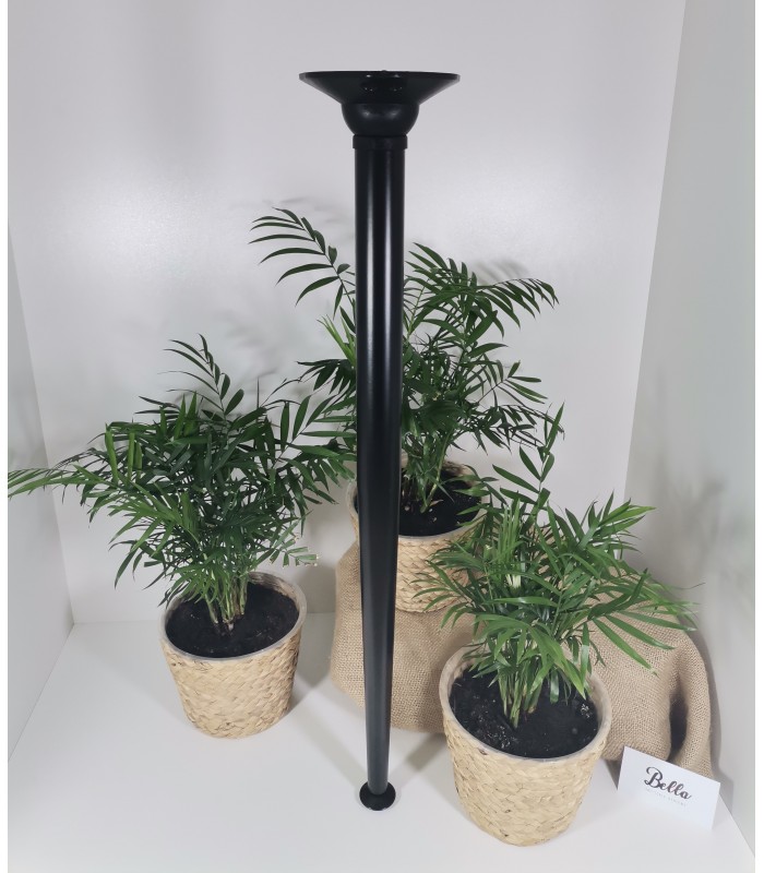 Noga meblowa 40x710mm czarna X-LINE skośna, stopka regulacyjna