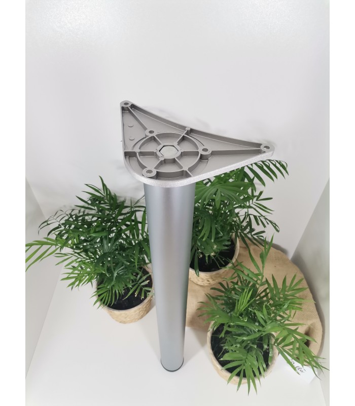 Noga meblowa aluminium H710mm fi60mm