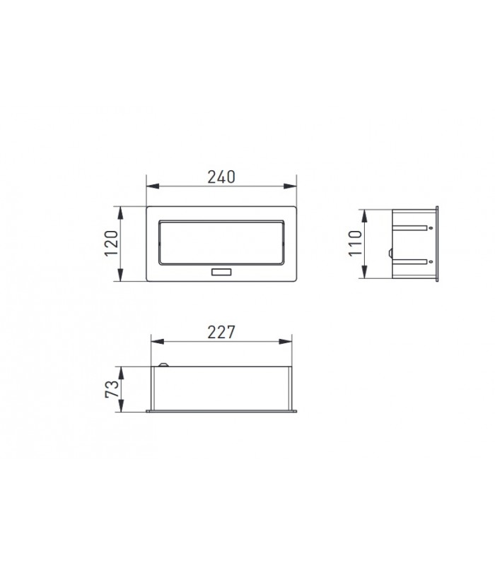 Przedłużacz SOFT aluminium 2x gniazdo z uziemieniem, USB 2,1A, kabel zasilający z wtyczką