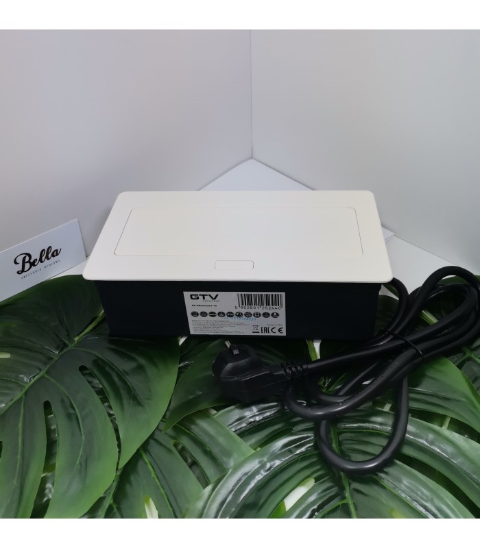 Przedłużacz SOFT biały 2x gniazdo z uziemieniem, USB 2,1A, kabel zasilający z wtyczką